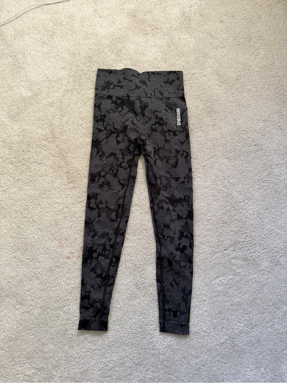 Gymshark Black Heather Camo Leggings